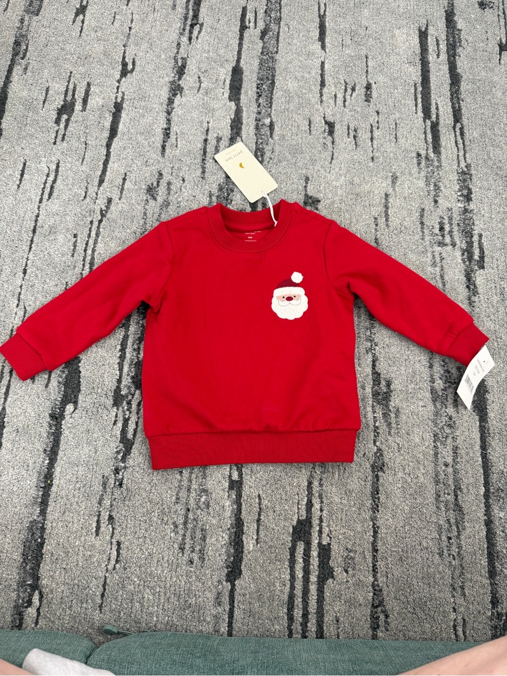 Brand new 12M baby Red Santa Pullover Sweatshirt